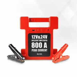 12Volt/24Volt 24 Tonnes Truck Car Jump Starter 24000mAh Removable Booster Peak current 800A jump starter