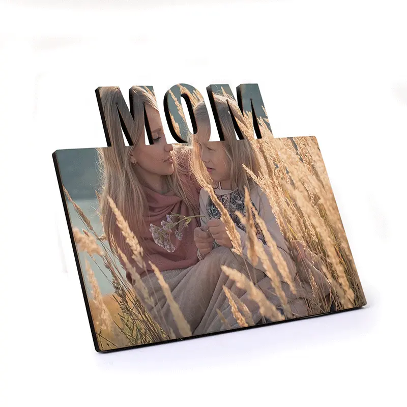 Mother Day Gifts Wood MOM Picture Frame Sublimation MDF Photo Panels