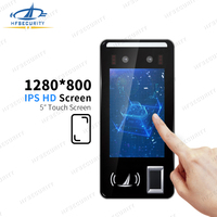 HFSecurity FR05 Appareil biométrique de reconnaissance faciale Wifi 5 pouces avec logiciel de pointage des heures et batterie de secours
