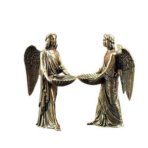 Figura de Ángel Guardián Pequeño de Latón, Estatua de Ángel de Estilo Europeo para Decoración Religiosa del Hogar - Product Image 5