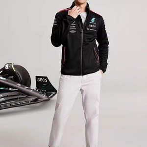 Nuevo Traje de Carreras F1 Transfronterizo <span class=keywords><strong>Mercedes</strong></span> - Chaqueta Bomber de Forro Polar con Cremallera de Manga Larga para Hombre, <span class=keywords><strong>Ropa</strong></span> de Calle de Invierno Cálida - Product Image 5