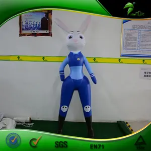1,5 m de haut dessin animé personnalisé Inflatabl lapin Hongyi debout gonflable Sexy poupée fille