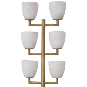 Multi <b>Head</b> Chandelier Natural Marble Shade Led Light E27 Bulb Base For Home Living Room Staircase Lighting - Product Image 5