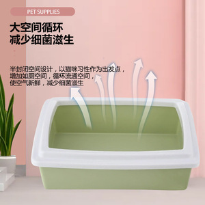 <b>Cat</b> Litter <b>Box</b> Square PP Material With Scoop For <b>Cats</b> - Product Image 2