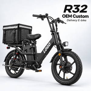 Bicicleta Eléctrica de 48V 32Ah con Logotipo Personalizado OEM, 750W, Neumático Antipinchazos de 18x2.5, Doble Suspensión, Carga de 200KG, Bicicleta Eléctrica de Reparto R32 - Product Image 1
