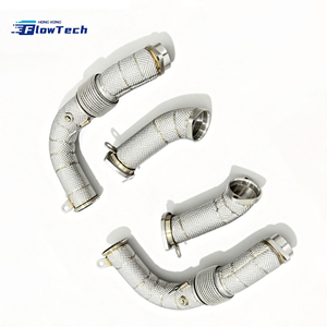 Tuyau d'échappement avant pour BMW G90 M5 S68 4.4T V8 bi-turbo hybride – Acier inoxydable 304, bouclier thermique - Product Image 3