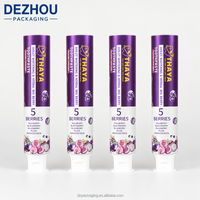 Tube de dentifrice vide OEM en plastique souple laminé aluminium 80g 100g 150g avec bouchon à clapet pour crème cosmétique à presser