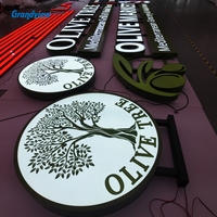 Logo d'entreprise en acrylique, enseigne personnalisée à LED, décoration de bureau, enseigne d'entreprise éclairée par LED 3D, enseigne à LED, lettres 3D, éclairage