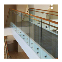 Quadratischer Abstandshalter für Geländer, Aluminiumkonstruktion, schwarz eloxiert, mit Gummidichtung, für Glasgeländer