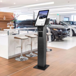 Custom Led Light hd Display Screen 21.5/23.6'' Colomn Kiosk <b>With</b> <b>Scanner</b> Nfc,rfid,ID Card Reader Order and Pay Kiosk - Product Image 1