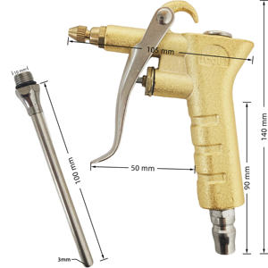 Pistolet à air comprimé NPN-989 noir entièrement métallique avec embout réglable pour le nettoyage - Product Image 6