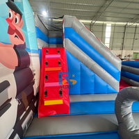 Château gonflable interactif avec toboggan à obstacles combiné pour les enfants Divertissement en plein air Locations Jeux de châteaux gonflables
