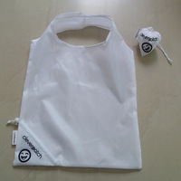 Sacs de courses écologiques réutilisables en polyester à bas prix, motif fraise, pliables, avec poignée longue