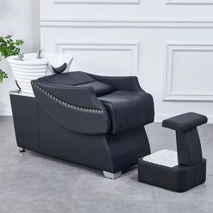 Hair salon Semi-reclining ceramic basin water-filling <b>bed</b> for beauty and hair care Hairdressing salon Hair cutting - Product Image 6