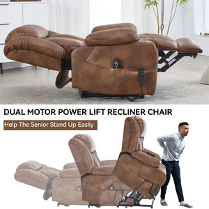 Fauteuil inclinable électrique à double moteur avec positionnement infini, mécanisme robuste, massage et chauffage lombaire pour personnes âgées - Product Image 2