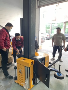 ماكينة آلية آلية للتغليف على النمط المطاطي الموفرة للمساحة مع التحكم عن بعد آلية متحركة آلية - Product Image 3