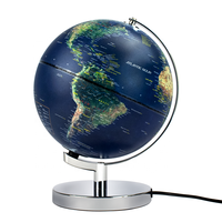 Globe du monde rétro illuminé par LED pour la décoration moderne du bureau, de la chambre et du salon avec accessoires d'éclairage de géographie moderne