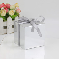 Recyclable Luxe Maison Table Basse Ruban Bonbons Carton Papier Boîte carré Ruban Bonbons Boîtes Emballage pour Mariage