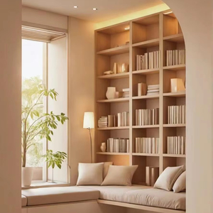 Gỗ phong cách lớn thang kệ sách nhà văn phòng nội thất tủ sách - Product Image 2