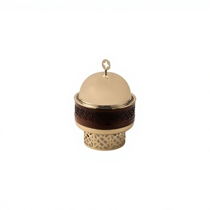 Double Wall Insulated Casserole Serving Stainless Steel Hot Pots Arabic Design Gold Finishing Round <b>Food</b> <b>Server</b> Pots - Product Image 1
