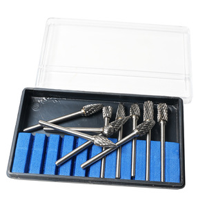 Dr. Giant Carbide Rotary File 10 Pcs Tungsten Steel Grinding Head For Electric Grinder Wood Carving Engraving Tool <b>Set</b> - Product Image 1