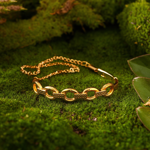 Pulsera de Cadena de Eslabones de Moda, Acero Inoxidable 316L, Chapado en Oro PVD, Joyería Sostenible y Resistente para Mujeres y Hombres - Product Image 3