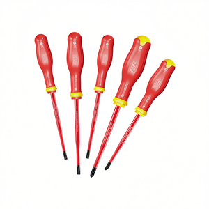 <b>Screwdriver</b> Set 5 Piece Red Insulated Handle With Yellow Tip For <b>Precision</b> Repair Tasks - Product Image 2