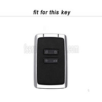 Housse de porte-clés de voiture en fibre de carbone, pour renault, espace, koleos, kadjar, megane, talisman, télécommande, chaîne, accessoires