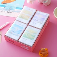 A7 Mini Notizbuch mit Gummihülle, frische Landschaftsszenerie, 72 x 102 mm, 64 Blatt, 80 g/m², liniertes Taschennotizbuch, Schreibwaren für Studenten