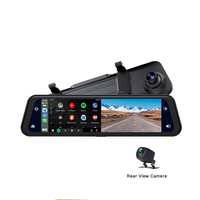 Nouvelle vente de moniteur de voiture 9.66 pouces 2K enregistreur de conduite écran Carplay double lentille voiture miroir tableau de bord caméra DVR