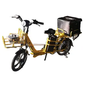 48v 1000w Powerful Good Quality Fat Tire e With Pas System Take Out Food Bicycle Delivery Bag Bike