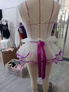 सेक्सी मेष पोशाक प्यूफ स्कर्ट लिंगेरी पजामा की महिला पोशाक स्पेनिश/पॉलिएस्टर वर्दी - Product Image 5