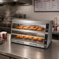 Vitrine commerciale oeuf de poulet frit 1500 mm gros chauffe-aliments
