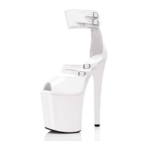 Nouvelles sandales à plateforme sexy pour danseuses exotiques, talons hauts de 20 cm, talons épais pour la pole dance, bout ouvert, modèle gothique, boîte de nuit