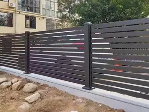 Modern Metal Fence In Various Different Patterns Coating In Black Or White Or Other Color