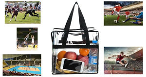 Sac fourre-tout transparent en PVC imperméable pour femme avec fermeture éclair, design personnalisable - Accessoire de shopping toutes saisons - Product Image 4