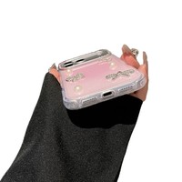Coque de téléphone antichoc en PC gaufré à paillettes, modèle D210, de marque coréenne pour iPhone 17 Pro Max/16 Pro/14/13/12/11