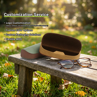 Étui à lunettes en PU fait main, rigide et durable, aux tons de couleur Morandi, de marque premium, élégant, personnalisable OEM/ODM, étui à lunettes de soleil en métal