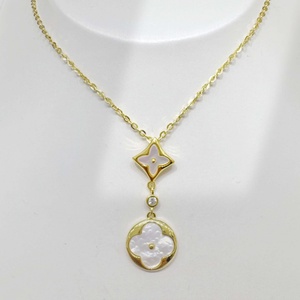 Collar con colgante de gota de agua en plata 925, chapado en oro amarillo, delicado, para uso diario, para mujer. - Product Image 3
