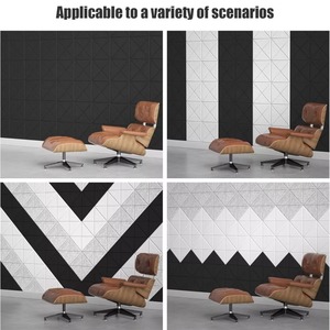 Juego de 12 Paneles Acústicos Modernos CE, Paneles Decorativos Cuadrados Autoadhesivos para <span class=keywords><strong>Aislamiento</strong></span> Acústico en Estudio, Sala de Estar y Dormitorio - Product Image 5