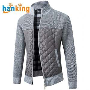 Veste décontractée épaisse et chaude pour homme, coupe ajustée, col montant, veste d'hiver pour homme, manches longues, veste vintage J0039 - Product Image 4