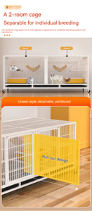 Geniş Alanlı Klasik Katlanabilir Beyaz Tel Metal Köpek Kafesi, Papağan Kafesi Tekerlekleri, Farklı Kuşlar İçin Nefes Alabilen, Sağlam ve Dayanıklı - Product Image 4
