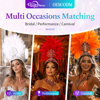 Accesorios de Disfraces para Carnaval, Halloween y Representaciones Escénicas: Tocados de Plumas Suaves y Esponjosas Multicolores en Oferta