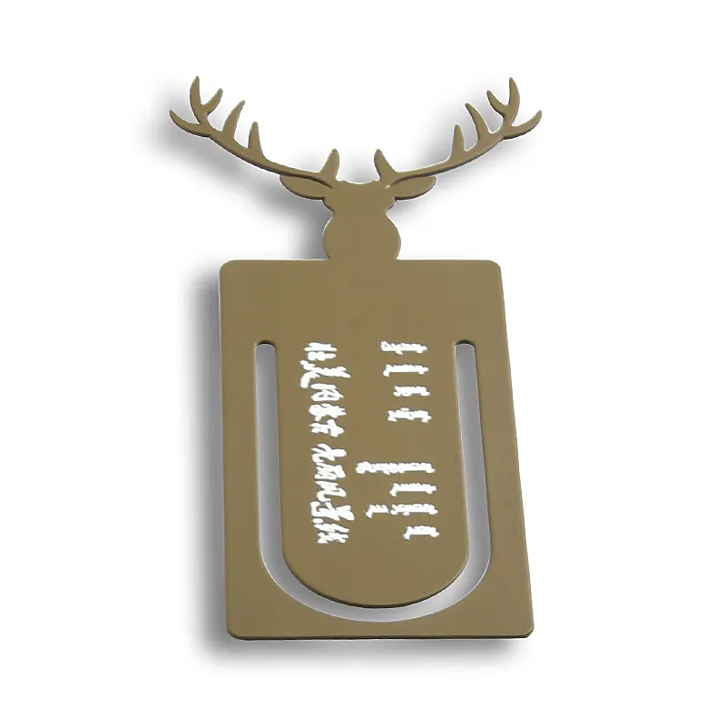 Hot Selling Cute Deer Cartoon Rolle personal isierte benutzer definierte Souvenir Geschenk Soft Emaille Metall Lesezeichen