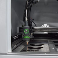 Machine de découpe laser à fibre 800W, refroidie par air, compacte, pour tôles métalliques, découpeuse de tôles de 3 mm en acier inoxydable, aluminium, acier au carbone, CNC de bureau