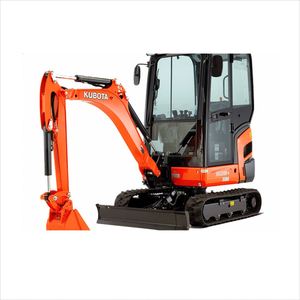 Mini-excavatrice Kubota Kx018-4, petite excavatrice économique de 1,7 tonne, moteur de marque Kubota, machine à creuser des fossés avec cabine et accessoires. - Product Image 1