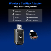 Dongle sans fil 2-en-1 CarPlay Android Auto, puce RTL8730, BT 5.4, WiFi 5.8G, USB-A Type-C, Plug and Play