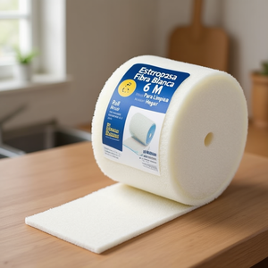Rotolo di Spugna in Fibra Bianca 6 M per Pulizie Domestiche - Product Image 3