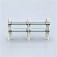 Étagère de laboratoire électrique moderne en acier à pilier diamanté pour réactifs, organisateur de laboratoire scolaire, table îlot centrale, banc mural, bureau