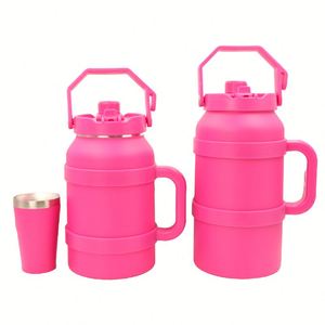 Gobelet de voyage isotherme à double paroi en acier inoxydable de 50 oz avec poignée et paille, anti-fuite, sans BPA, maintient au chaud/froid pendant 6-12h - Product Image 5